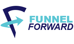 Funnel Forward Logo with purple and teal colours
