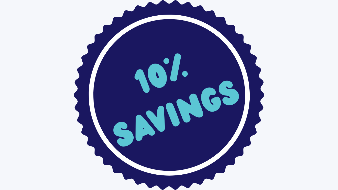 10% savings badge