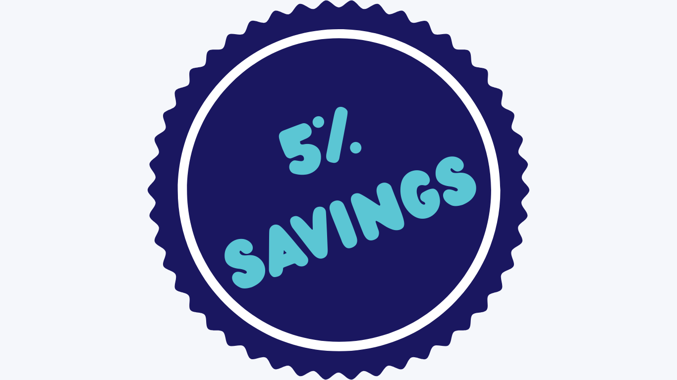 5% savings badge