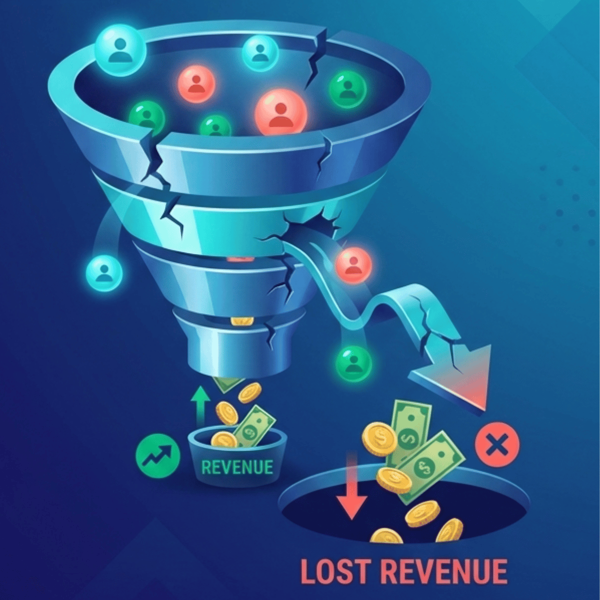 Funnel leaking revenue